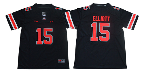 Youth Ohio State Buckeyes 15 Elliott Black Nike NCAA Jerseys